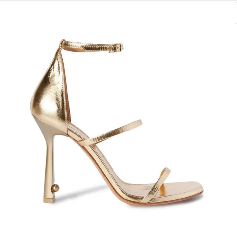 ⚡️NIB Off-White Metallic Gold Strappy Sandals 9 US